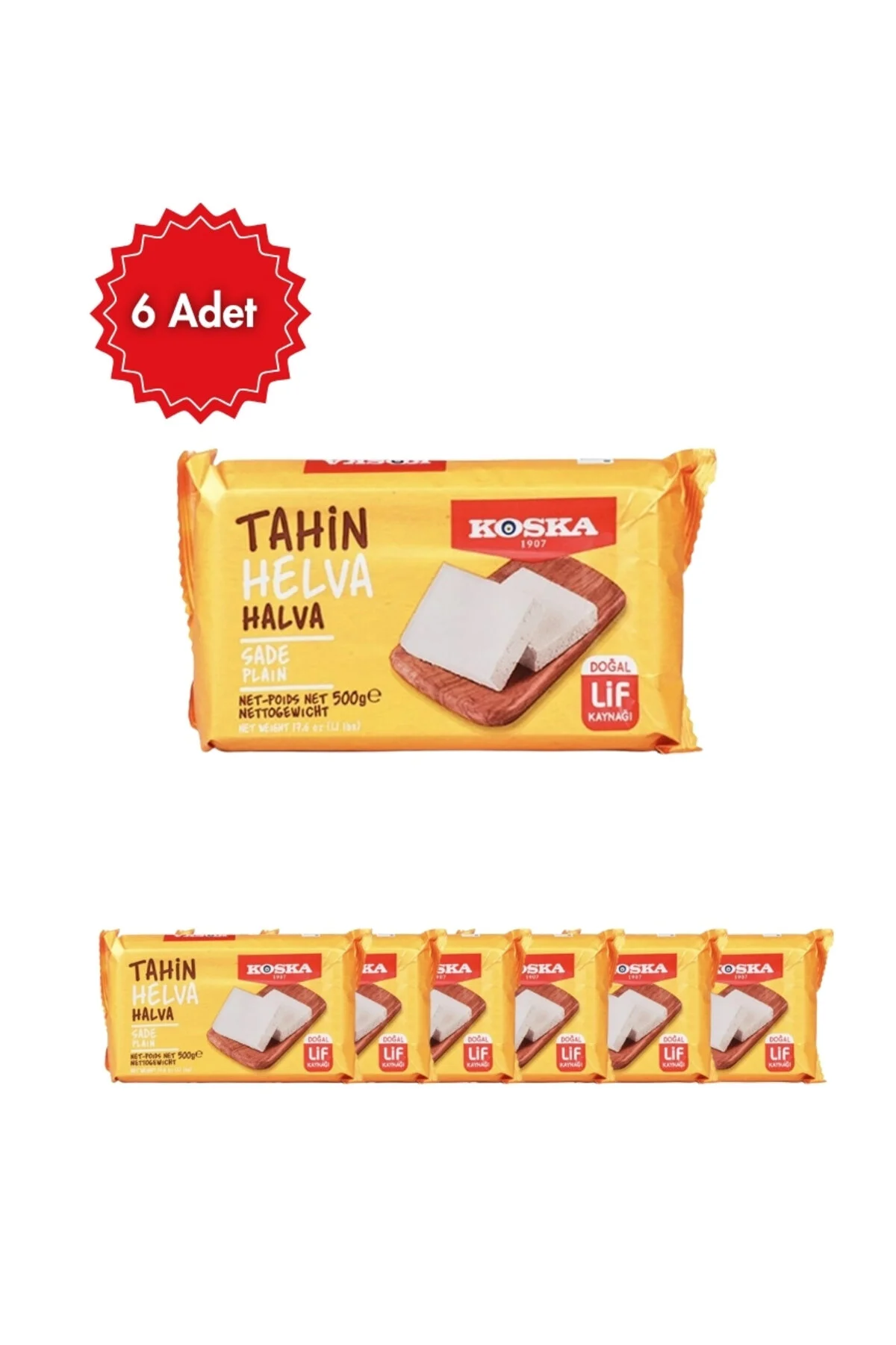 Koska Tahin 500 gr x 6 Paket (Ekonomik Avantaj Koli)