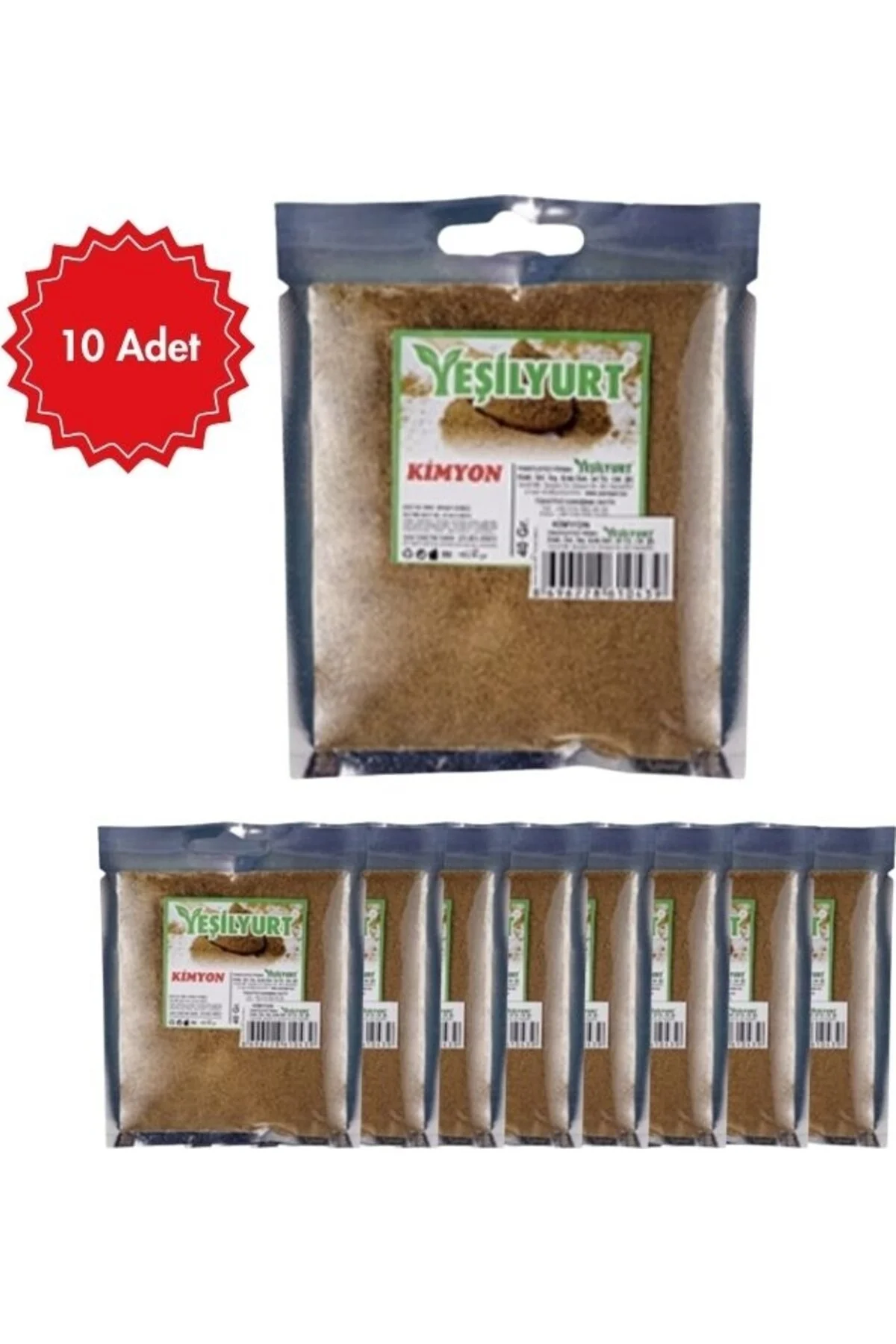 yeşilyurt Kimyon 40 G x 10 Adet | Doğal ve Katkısız Baharat | Et, Çorba ve Geleneksel Yemekler Için