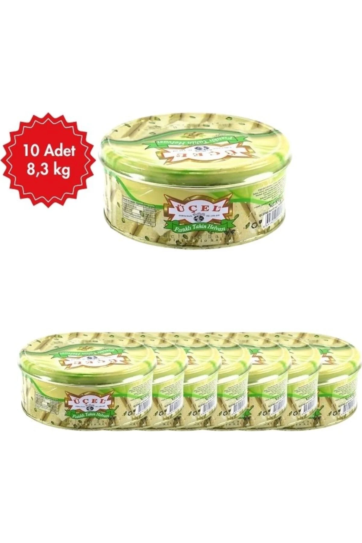 Üçel Fıstıklı Helva 830 G x 10 Adet | Geleneksel Tatlı